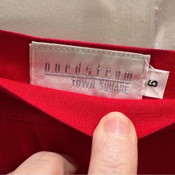 Nordstrom Vintage Red Women's Pencil Skirt with pockets - Picture 16 of 16